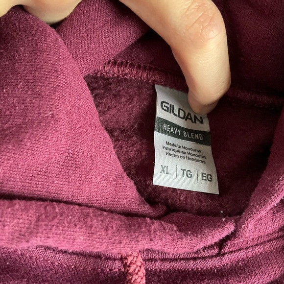 Gildan Maroon Hoodie for Men - Picture 7 of 8